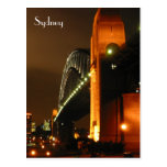 sydney bridge night post card