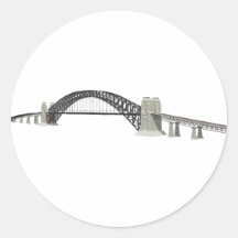 Sydney Harbour Bridge: 3D Model: Round Stickers