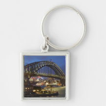 Sydney Harbour Bridge and Park Hyatt Sydney Hotel Key Chain