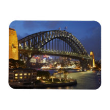 Sydney Harbour Bridge and Park Hyatt Sydney Hotel Vinyl Magnet