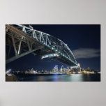 Sydney Harbour Bridge at Night Poster