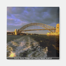 Sydney Harbour Bridge from Darling Harbour, Austra Magnets