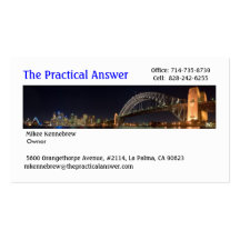 Sydney Harbour Bridge night - Customized Business Card