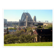 sydney harbour bridge view post card