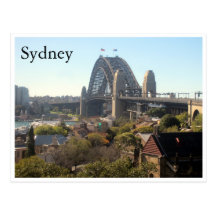 sydney harbour bridge view postcard