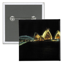 Sydney Opera House at night, New South Wales, 2 Button