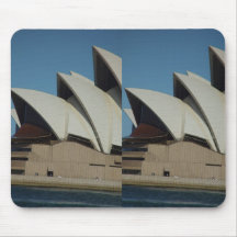 Sydney Opera House In Sunlight Backed By Cloud Mousepads