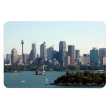 sydney sky line rectangular magnets