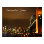sydney skyline at night post cards