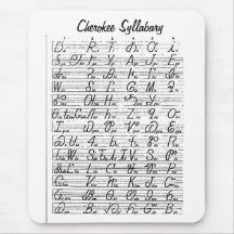 Syllabary cherokee Mousepad Tapis De Souris