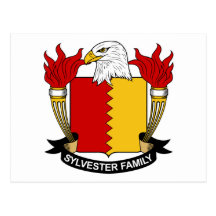 Sylvester Family Crest Postcard