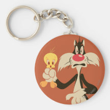 Sylvester with Tweety Key Chain