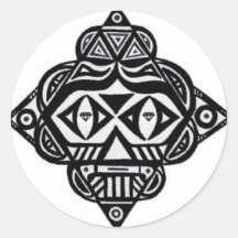 symbol bling round sticker