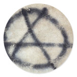 Symbol of Anarchy painted on a wall Stickers
