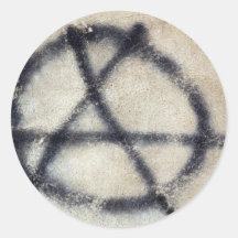 Symbol of Anarchy painted on a wall Stickers