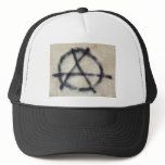 Symbol of Anarchy painted on a wall Trucker Hat