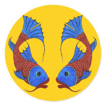 Symbol of Love and Good Fortune Koi Carp Fish Sticker
