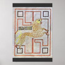 Symbol Of St. Mark (Lion) By Meister Des Evangelia Poster