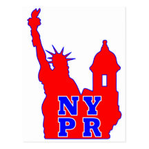 Symbol that represents both NY and PR identity Postcard