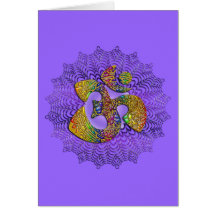 Symbol Universal OM / AUM - Ornament Greeting Cards