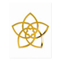 Symbol Venus Flower / GOLD Post Cards