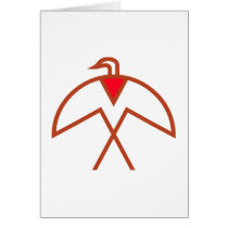 Symbol Vogel Indianer bird Native American Grußkarten