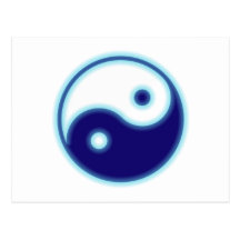 Symbol Yin Yang Postkarte