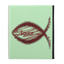 Symbole chrétien de poissons de sauveur de Jésus Coques iPad