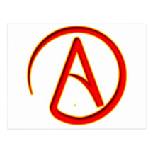 Symbole d'athéisme cartes postales