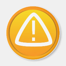 Symbole d'attention de précaution aimant pour réfrigérateur