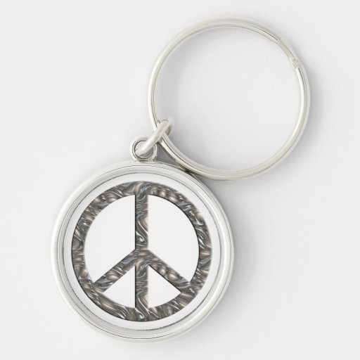 Symbole de PAIX - ARGENT Porte-clefs