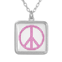 Symbole de signe de paix collier