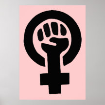 Symbole féministe d'égalité entre les sexes de fem posters