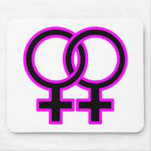 Symbole homosexuel femelle tapis de souris