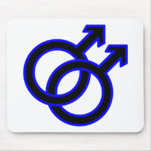 Symbole homosexuel masculin tapis de souris