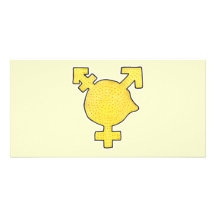 Symbole jaune de transsexuel de citron photocarte customisée