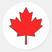 Symbole national canadien du Canada de feuille d'é Autocollant Rond