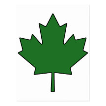 Symbole national canadien du Canada de feuille d'é Carte Postale