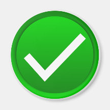 Symbole vert de coche magnets pour réfrigérateur