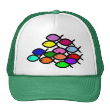 Symboles chrétiens de poissons - école d'arc-en-ci casquettes