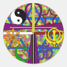 Symboles de chant religieux d'unité autocollants