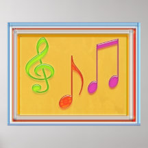 Symboles de musique de danse affiche