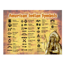 Symboles indiens indigènes cartes postales
