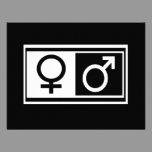 Symboles masculins femelles invitations
