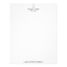 Symbolic Tooth Letterhead Template