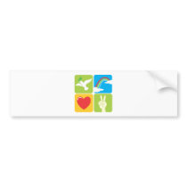Symbols of Faith Hope Love and Peace Bumper Stickers