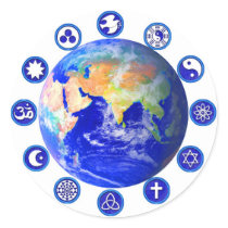 Symbols of Peace and Unity Round Sticker