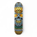 Symmetrical Skull with Guns and bullets by Al Rio skateboards