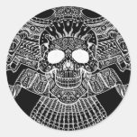 Symmetrical Skull with Guns and bullets by Al Rio Stickers
