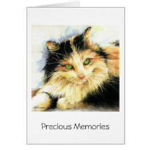 Sympathie de chat de calicot 0010 cartes de vœux